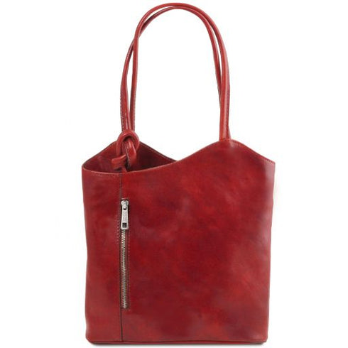 Patty - Leather convertible backpack shoulderbag